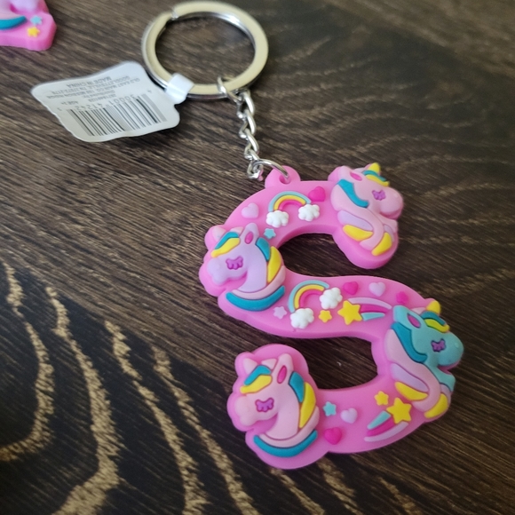 FREE With Another Purchase S Unicorn Initial Keychains PICK ONE NEW - Picture 4 of 13